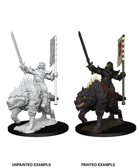 Pathfinder Battles Unpainted Minis - Orc On Dire Wolf | Galactic Gamez