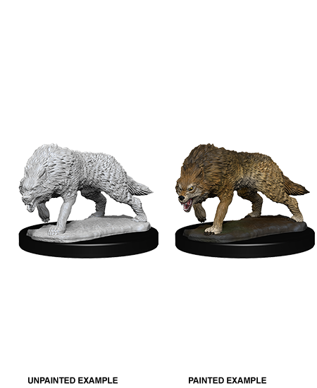 Pathfinder Battles Unpainted Minis - Timber Wolves | Galactic Gamez