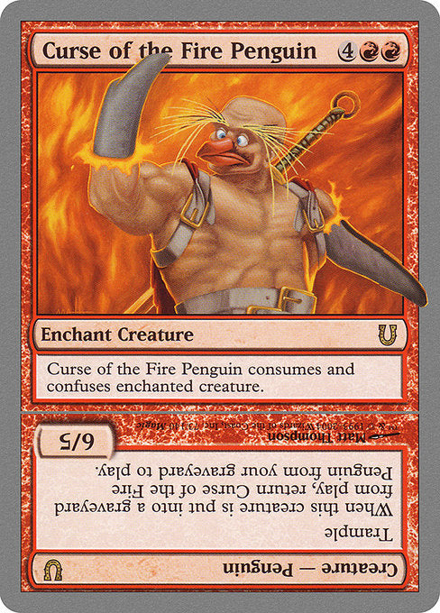 Curse of the Fire Penguin // Curse of the Fire Penguin Creature [Unhinged] | Galactic Gamez