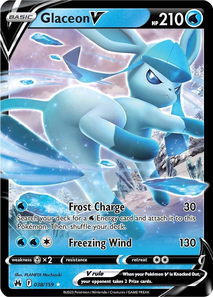 Glaceon V (038/159) [Sword & Shield: Crown Zenith] | Galactic Gamez