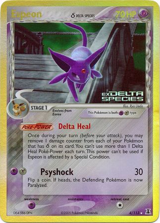 Espeon (4/113) (Delta Species) (Stamped) [EX: Delta Species] | Galactic Gamez