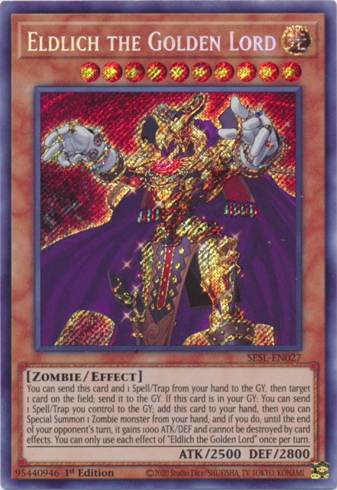 Eldlich the Golden Lord [SESL-EN027] Secret Rare | Galactic Gamez