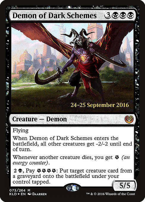 Demon of Dark Schemes [Kaladesh Promos] | Galactic Gamez