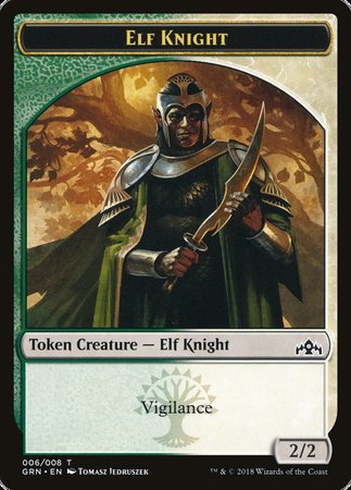 Elf Knight Token [Guilds of Ravnica Tokens] | Galactic Gamez