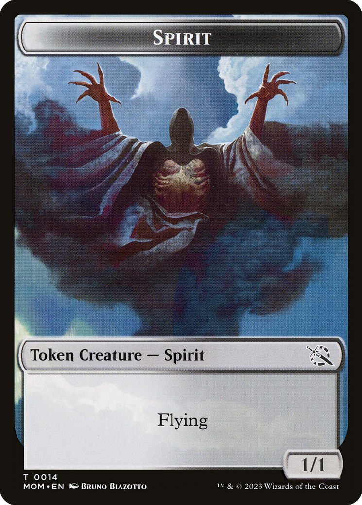 Monk // Spirit (14) Double-Sided Token [March of the Machine Tokens] | Galactic Gamez