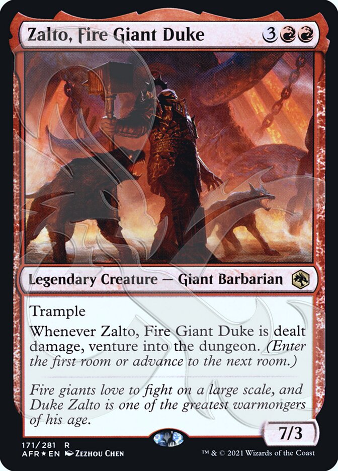 Zalto, Fire Giant Duke (Ampersand Promo) [Dungeons & Dragons: Adventures in the Forgotten Realms Promos] | Galactic Gamez