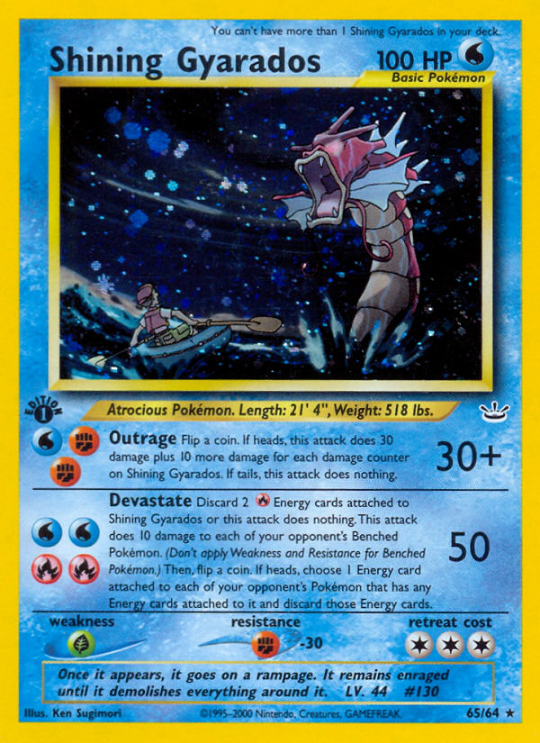 Shining Gyarados (65/64) [Neo Revelation 1st Edition] | Galactic Gamez