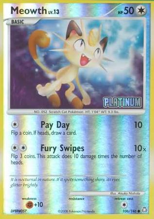 Meowth (106/146) [Burger King Promos: 2009 Collection] | Galactic Gamez