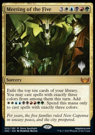 Meeting of the Five (Promo Pack) [Streets of New Capenna Promos] | Galactic Gamez