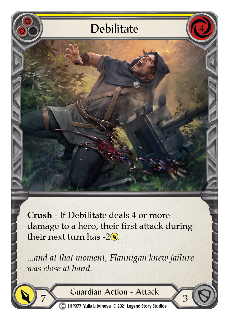 Debilitate (Yellow) [1HP077] | Galactic Gamez