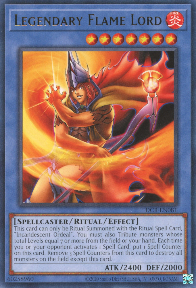 Legendary Flame Lord [DCR-EN081] Rare | Galactic Gamez