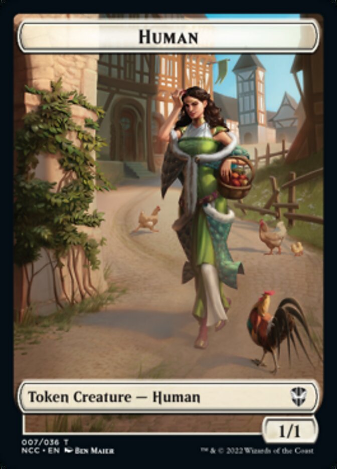 Eldrazi Spawn // Human Double-sided Token [Streets of New Capenna Commander Tokens] | Galactic Gamez