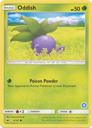 Oddish (4/147) (Deck Exclusive #11) [Sun & Moon: Trainer Kit - Alolan Ninetales] | Galactic Gamez