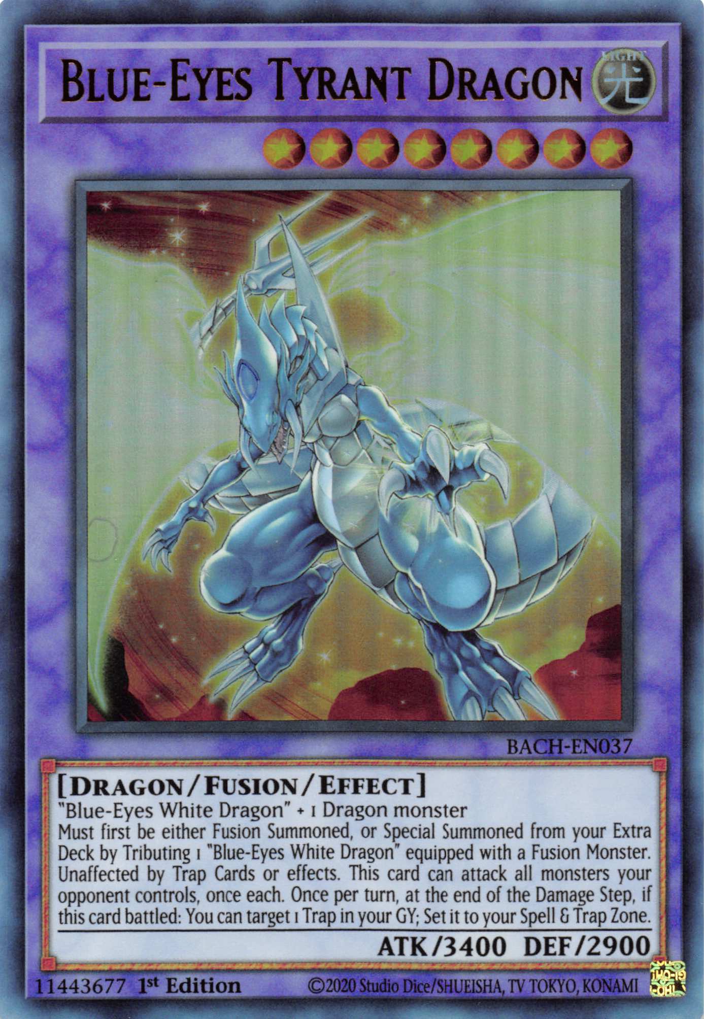 Blue-Eyes Tyrant Dragon [BACH-EN037] Ultra Rare | Galactic Gamez