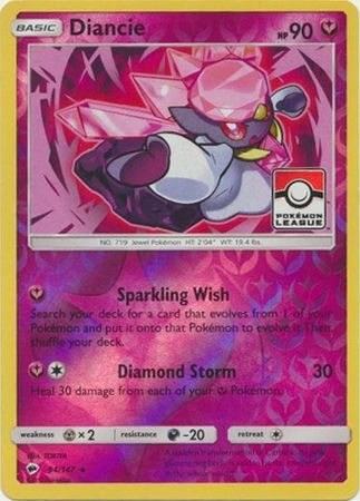 Diancie (94/147) (League Promo) [Sun & Moon: Burning Shadows] | Galactic Gamez