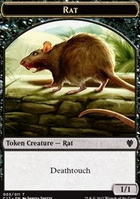 Rat (003) // Cat (001) Double-sided Token [Commander 2017 Tokens] | Galactic Gamez