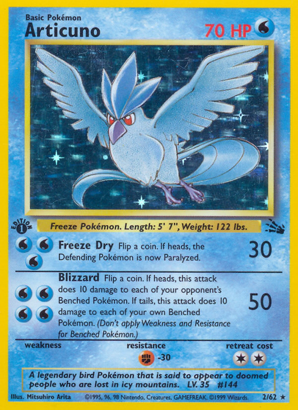 Articuno (2/62) [Fossil 1st Edition] | Galactic Gamez