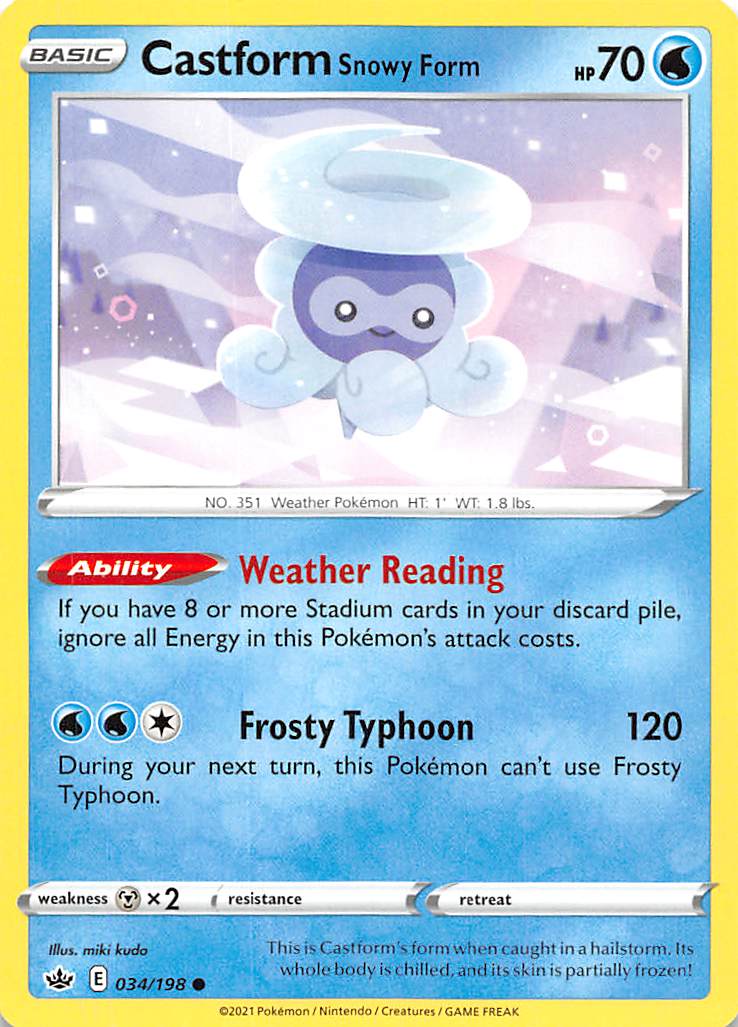 Castform Snowy Form (034/198) [Sword & Shield: Chilling Reign] | Galactic Gamez