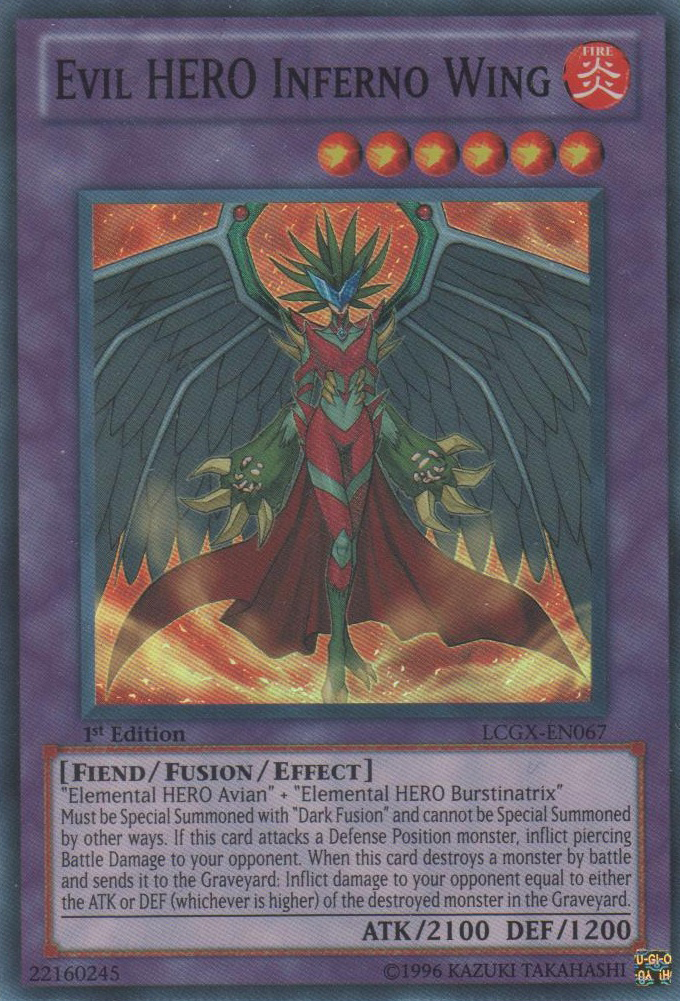 Evil HERO Inferno Wing [LCGX-EN067] Super Rare | Galactic Gamez