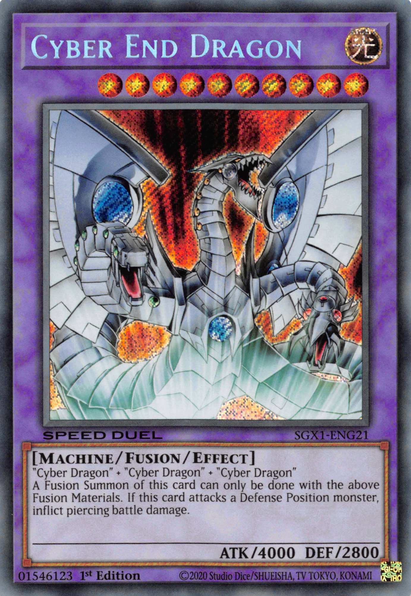 Cyber End Dragon [SGX1-ENG21] Secret Rare | Galactic Gamez