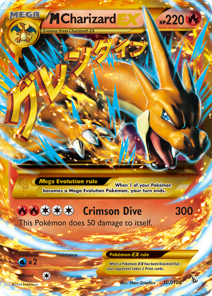 M Charizard EX (107/106) [XY: Flashfire] | Galactic Gamez