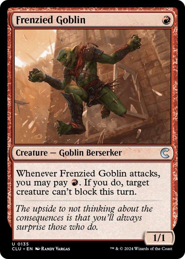 Frenzied Goblin [Ravnica: Clue Edition] | Galactic Gamez