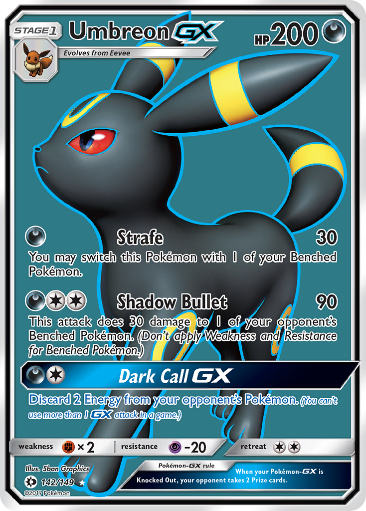 Umbreon GX (142/149) [Sun & Moon: Base Set] | Galactic Gamez