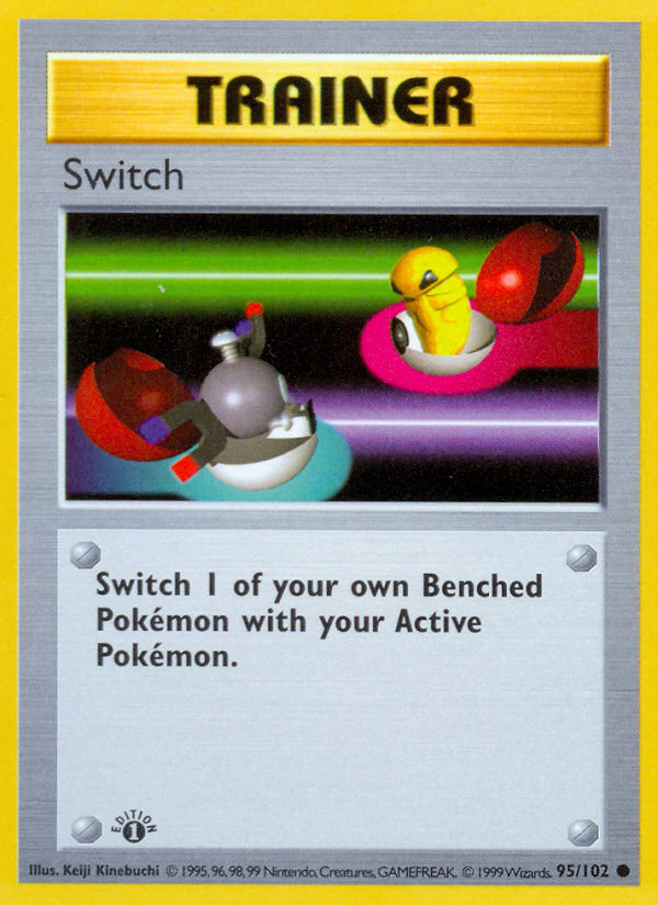 Switch (95/102) (Shadowless) [Base Set 1st Edition] | Galactic Gamez