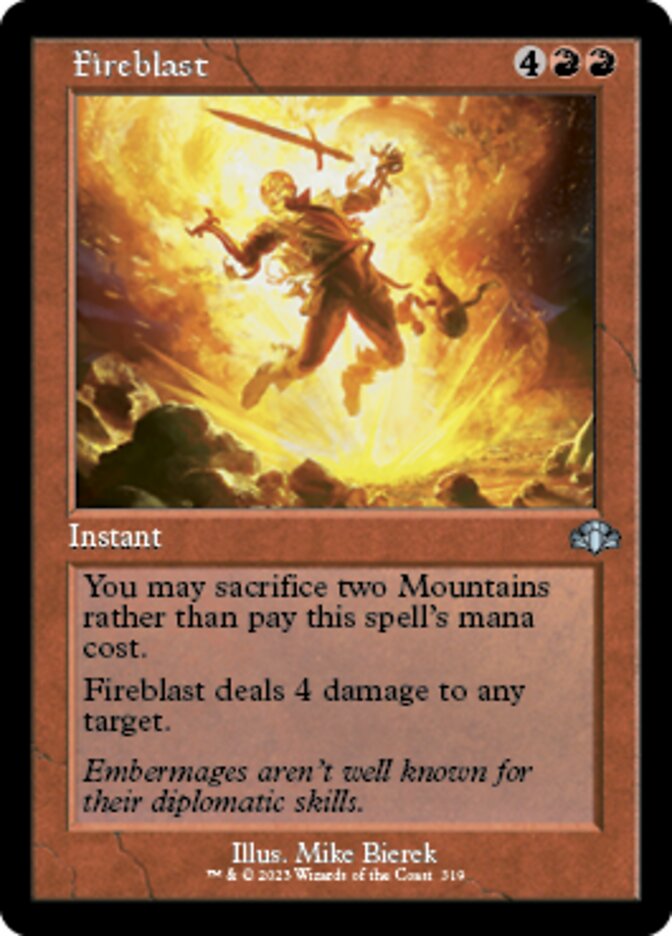 Fireblast (Retro) [Dominaria Remastered] | Galactic Gamez