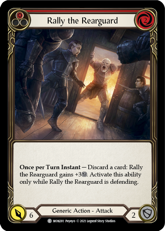 Rally the Rearguard (Red) (Rainbow Foil) [MON281-RF] 1st Edition Rainbow Foil | Galactic Gamez