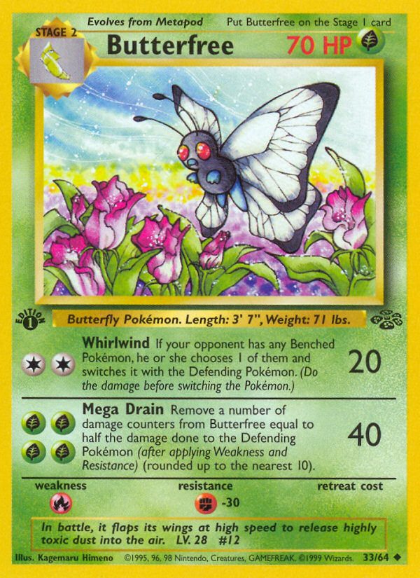 Butterfree (33/64) [Jungle 1st Edition] | Galactic Gamez