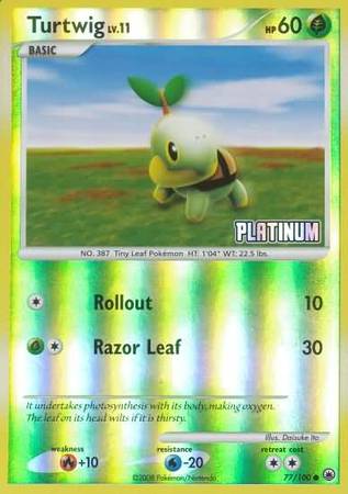 Turtwig (77/100) [Burger King Promos: 2009 Collection] | Galactic Gamez