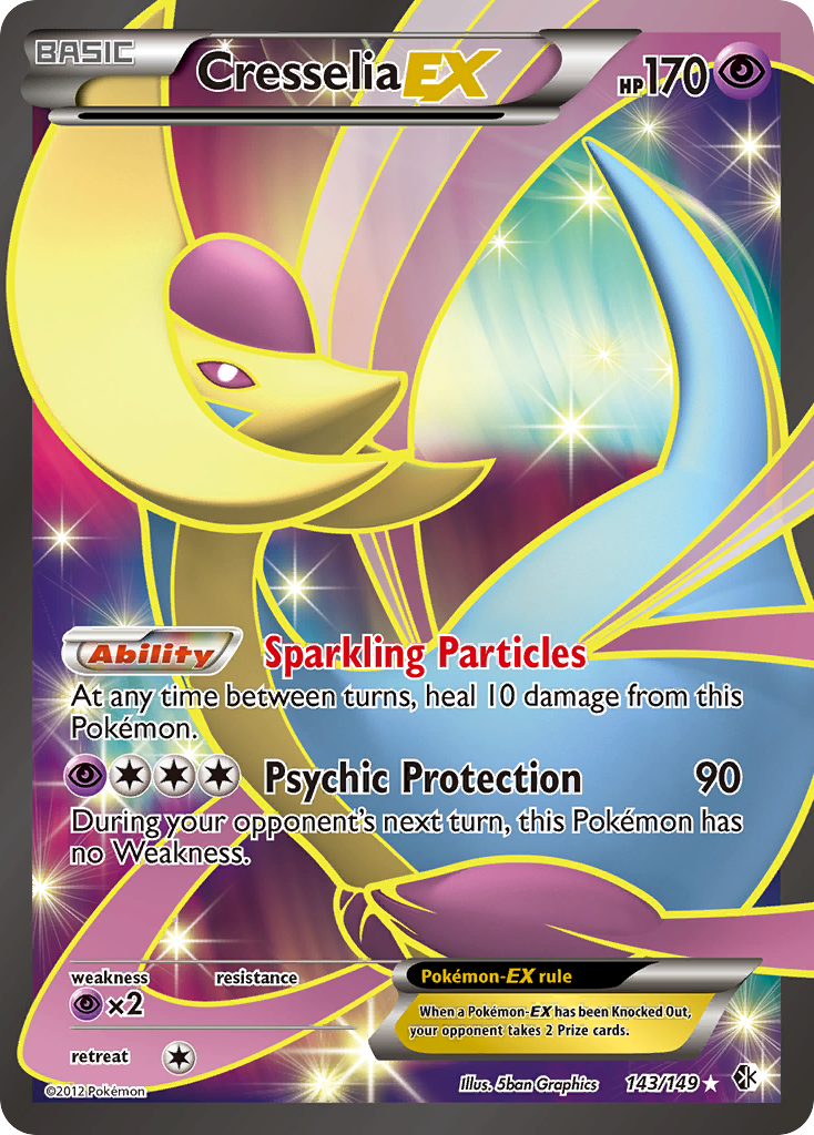 Cresselia EX (143/149) [Black & White: Boundaries Crossed] | Galactic Gamez