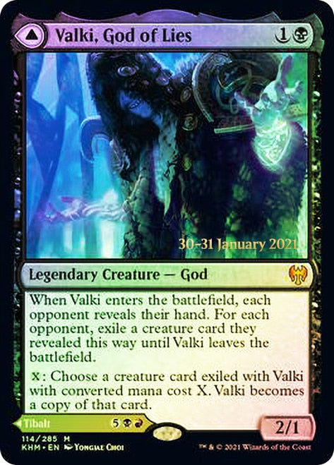 Valki, God of Lies // Tibalt, Cosmic Impostor  [Kaldheim Prerelease Promos] | Galactic Gamez