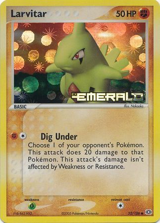 Larvitar (52/106) (Stamped) [EX: Emerald] | Galactic Gamez