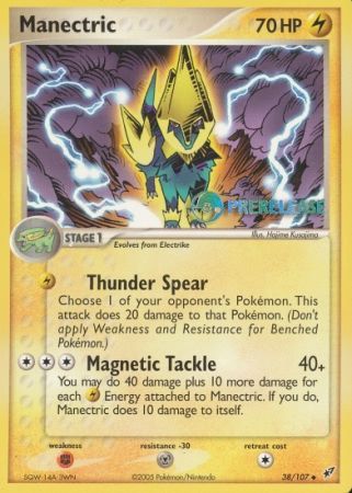 Manectric EX (38/107) (Deoxys Prerelease Promo) [Nintendo: Black Star Promos] | Galactic Gamez