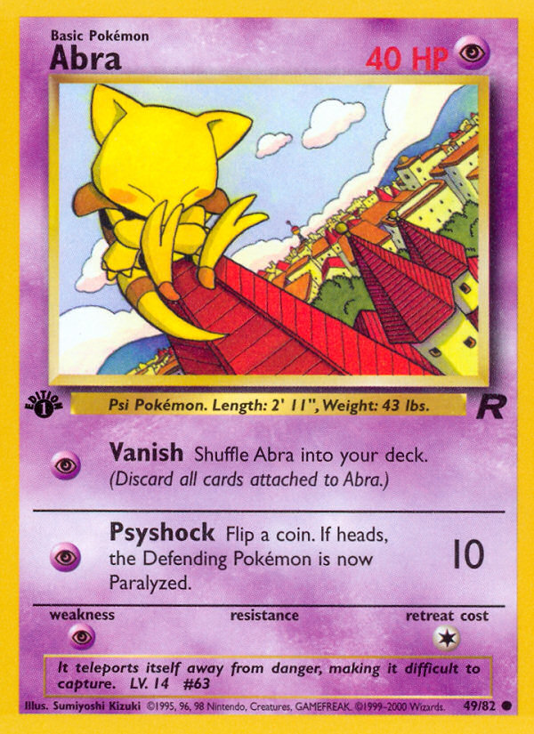 Abra (49/82) [Team Rocket 1st Edition] | Galactic Gamez