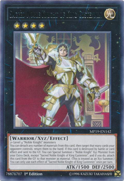 Sacred Noble Knight of King Custennin [MP19-EN142] Rare | Galactic Gamez