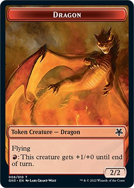 Dragon // Elf Warrior Double-Sided Token [Game Night: Free-for-All Tokens] | Galactic Gamez