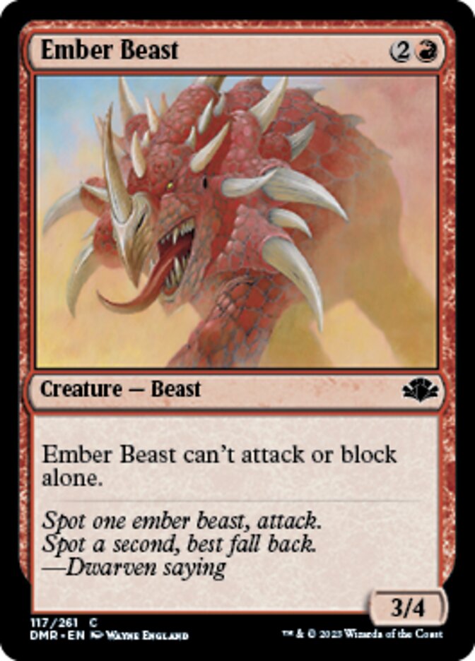 Ember Beast [Dominaria Remastered] | Galactic Gamez