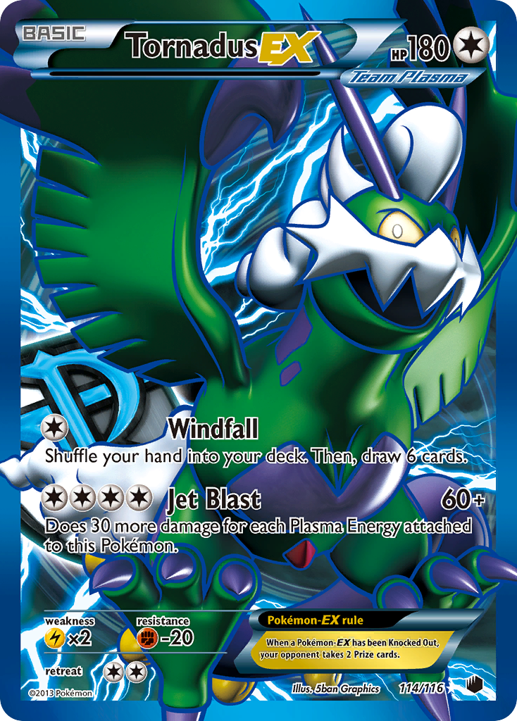 Tornadus EX (114/116) [Black & White: Plasma Freeze] | Galactic Gamez