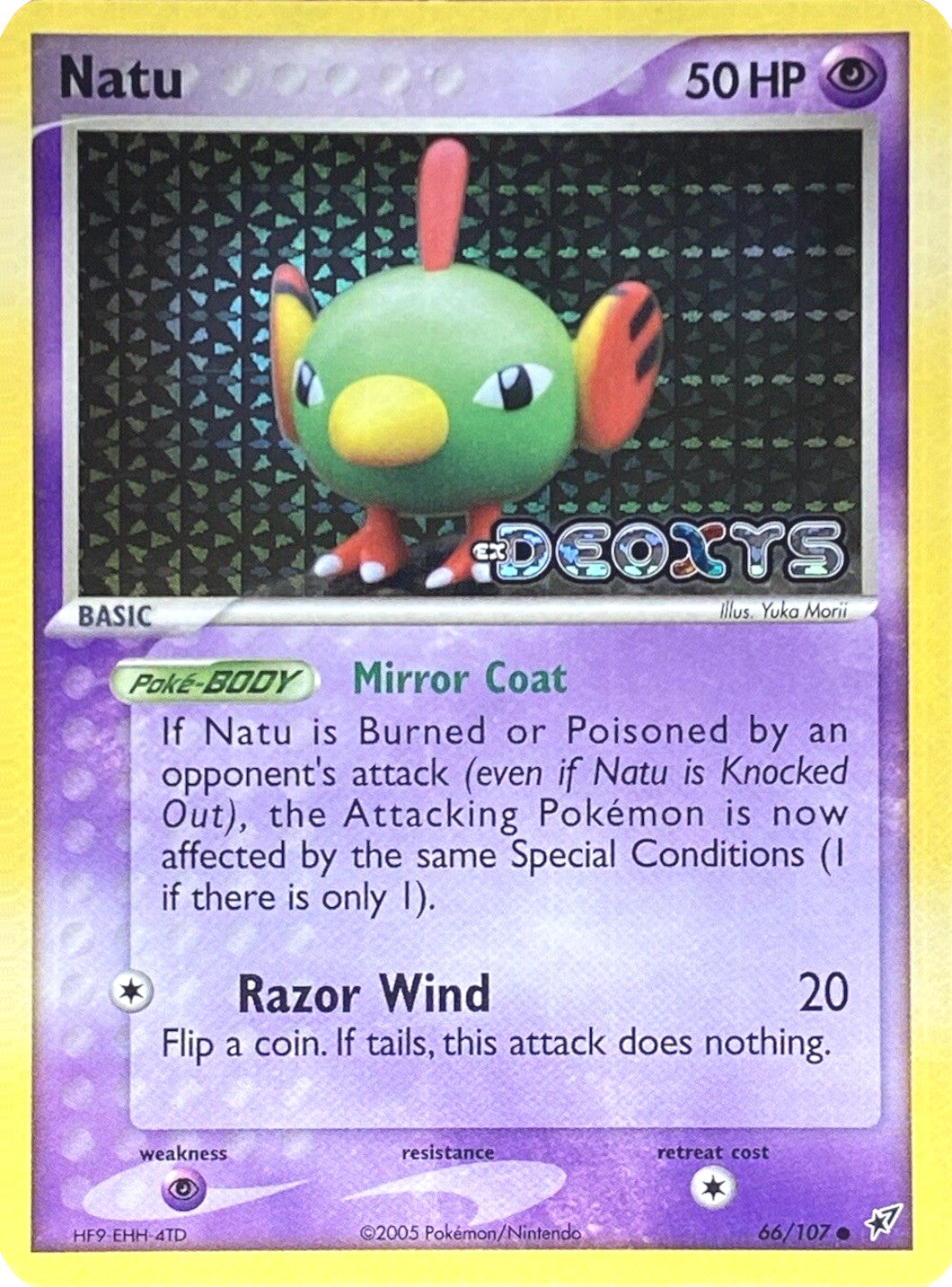 Natu (66/107) (Stamped) [EX: Deoxys] | Galactic Gamez