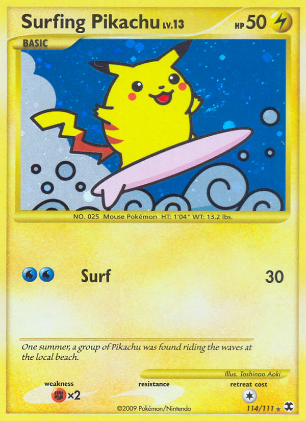 Surfing Pikachu (114/111) [Platinum: Rising Rivals] | Galactic Gamez