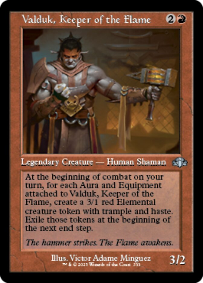 Valduk, Keeper of the Flame (Retro) [Dominaria Remastered] | Galactic Gamez