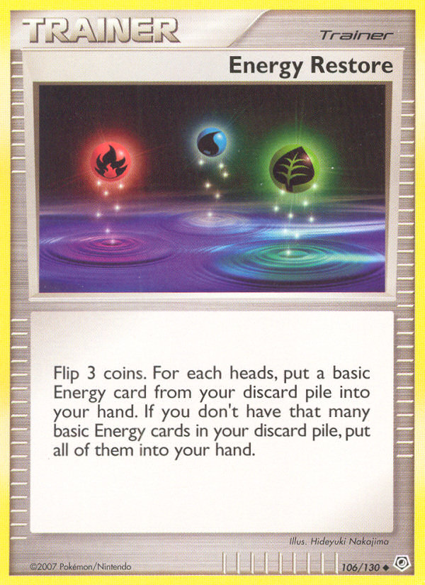 Energy Restore (106/130) [Diamond & Pearl: Base Set] | Galactic Gamez