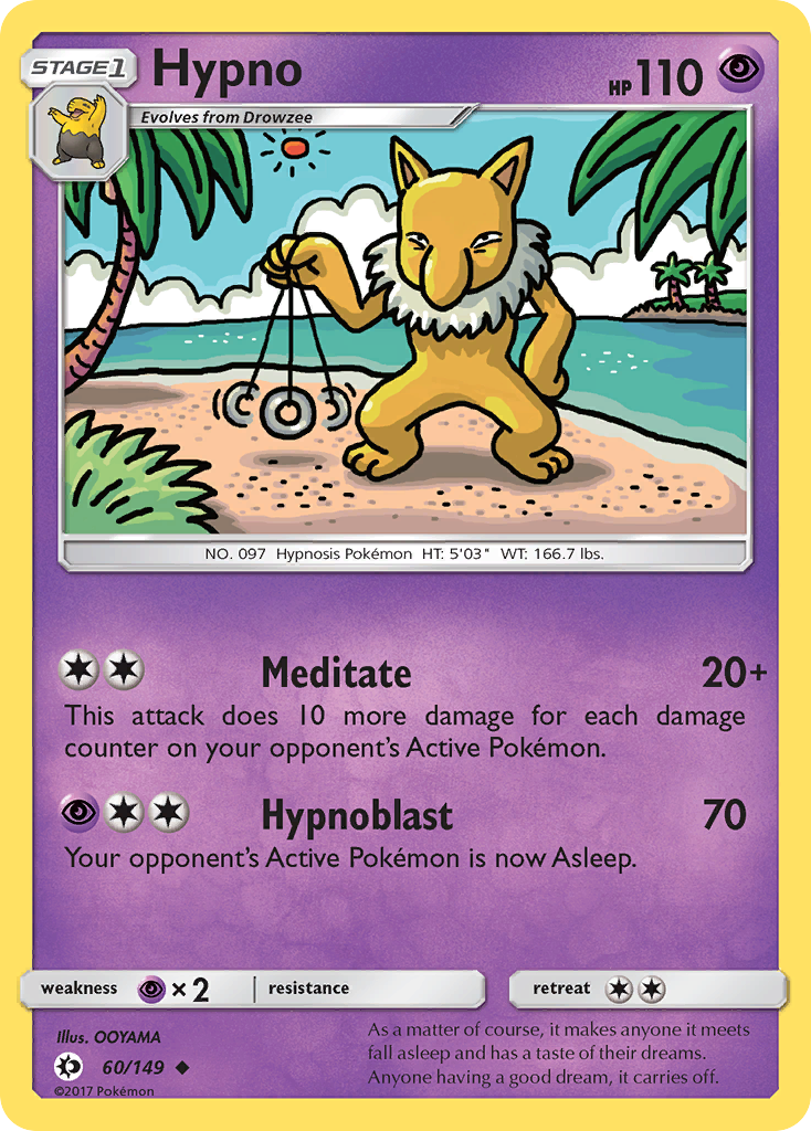 Hypno (60/149) [Sun & Moon: Base Set] | Galactic Gamez