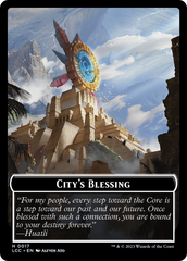 City's Blessing // Dinosaur Double-Sided Token [The Lost Caverns of Ixalan Commander Tokens] | Galactic Gamez