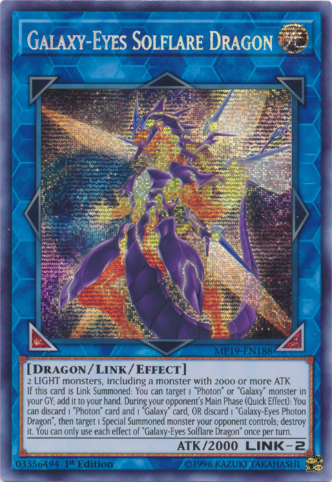 Galaxy-Eyes Solflare Dragon [MP19-EN188] Prismatic Secret Rare | Galactic Gamez