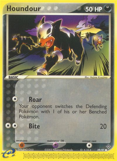 houndour pokemon card | Battle Styles Fire Rarity Houndour | EX Team Rocket