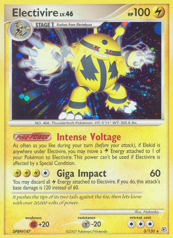 Electivire (3/130) [Diamond & Pearl: Base Set] | Galactic Gamez